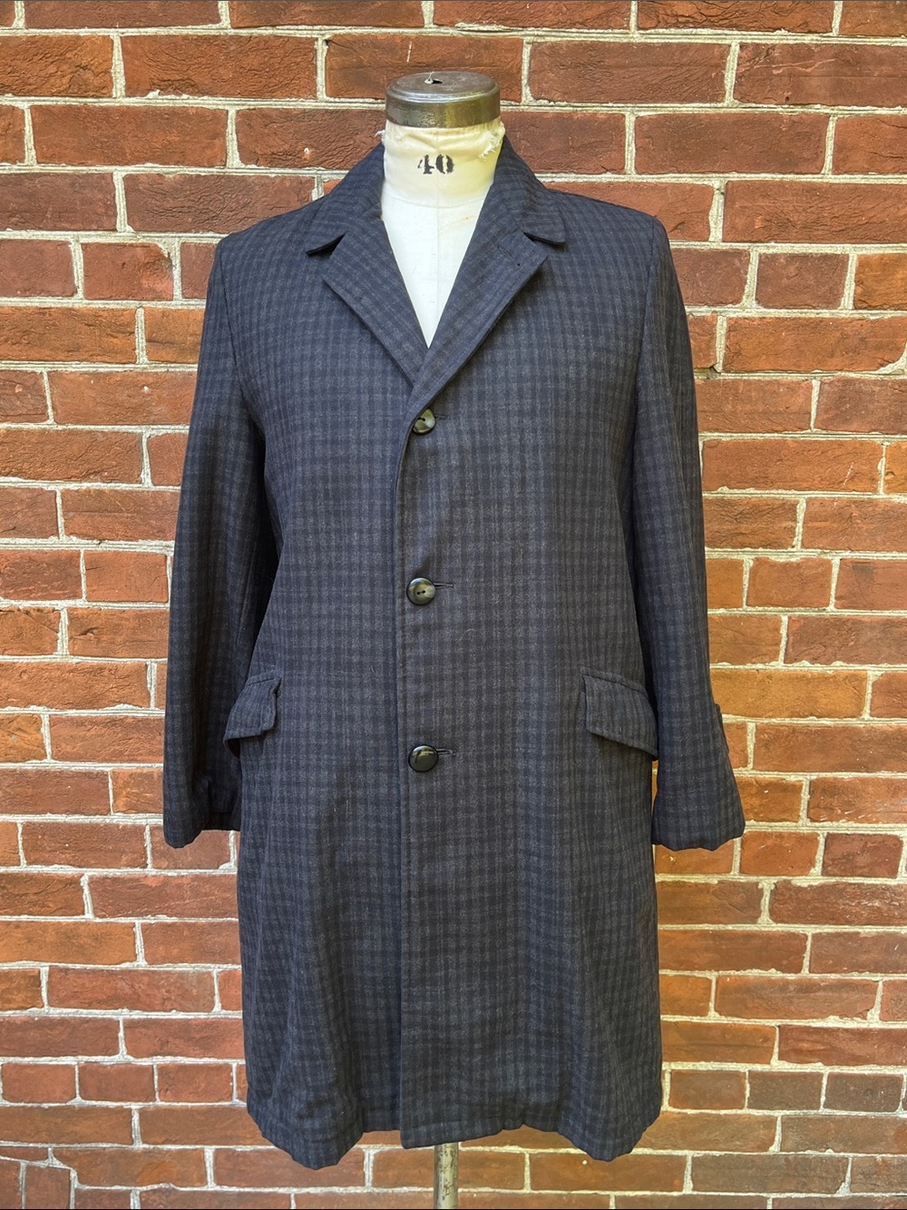 Vintage '60s Plaid Overcoat